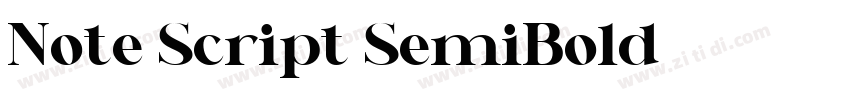 Note Script SemiBold字体转换